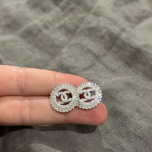 Elegant Silver Crystal Earrings